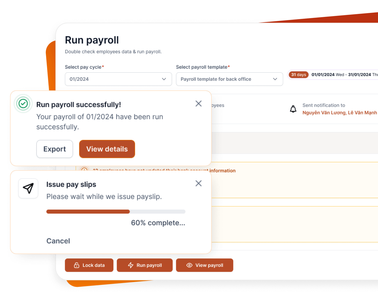 Swift payroll processes automation